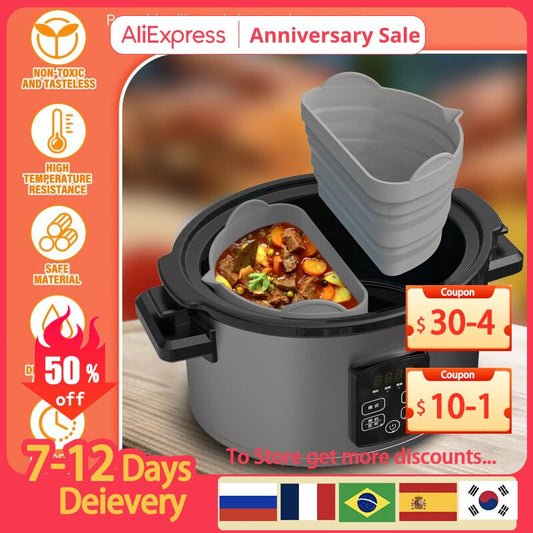 Silicone Slow Cooker - Reusable Dividers