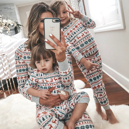 Family Matching Christmas Pajamas Set (tops & bottoms)