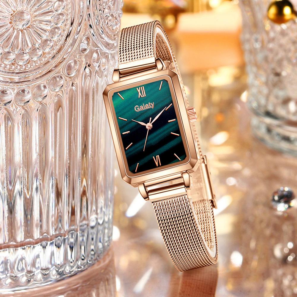 Square Quartz Watch & Optional Complimentary Bangle