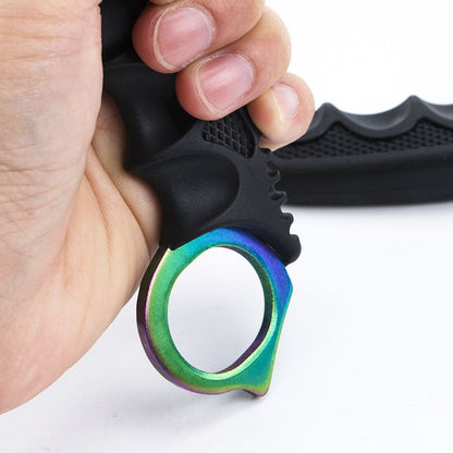 Foldable Three-eye Pure color Claw Knife