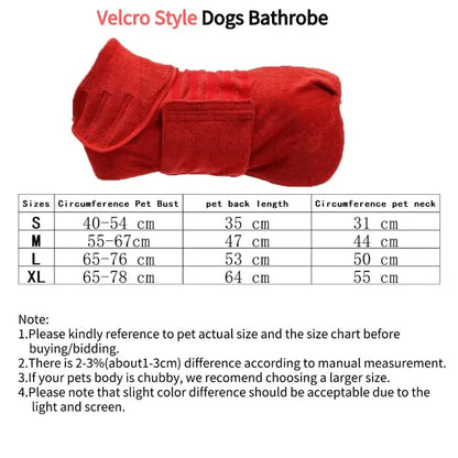 Super Absorbent Pet Bathrobe Towel